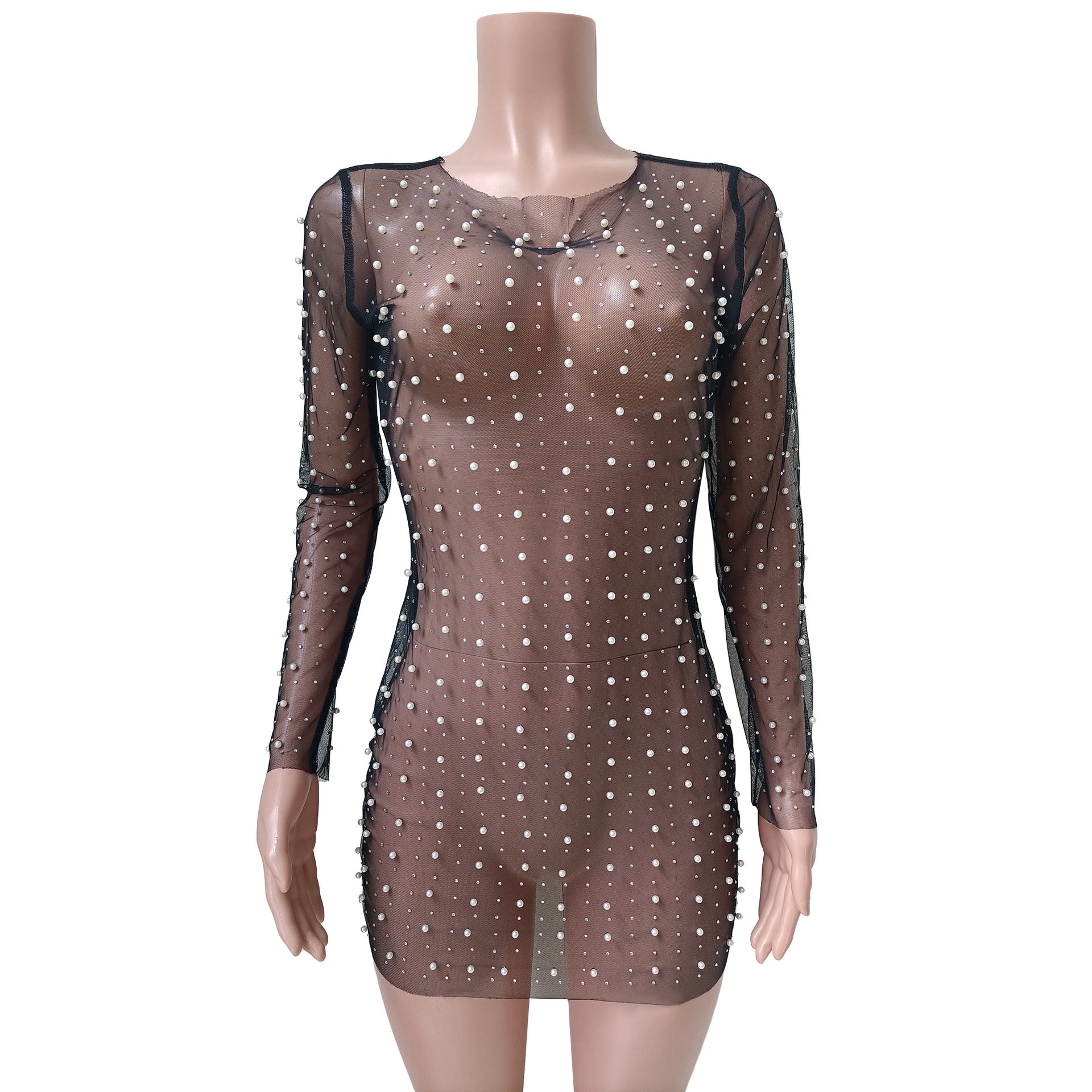 Spring/Summer Women's Fashion Sheer Pearl Beach Dress(multi colors) Available