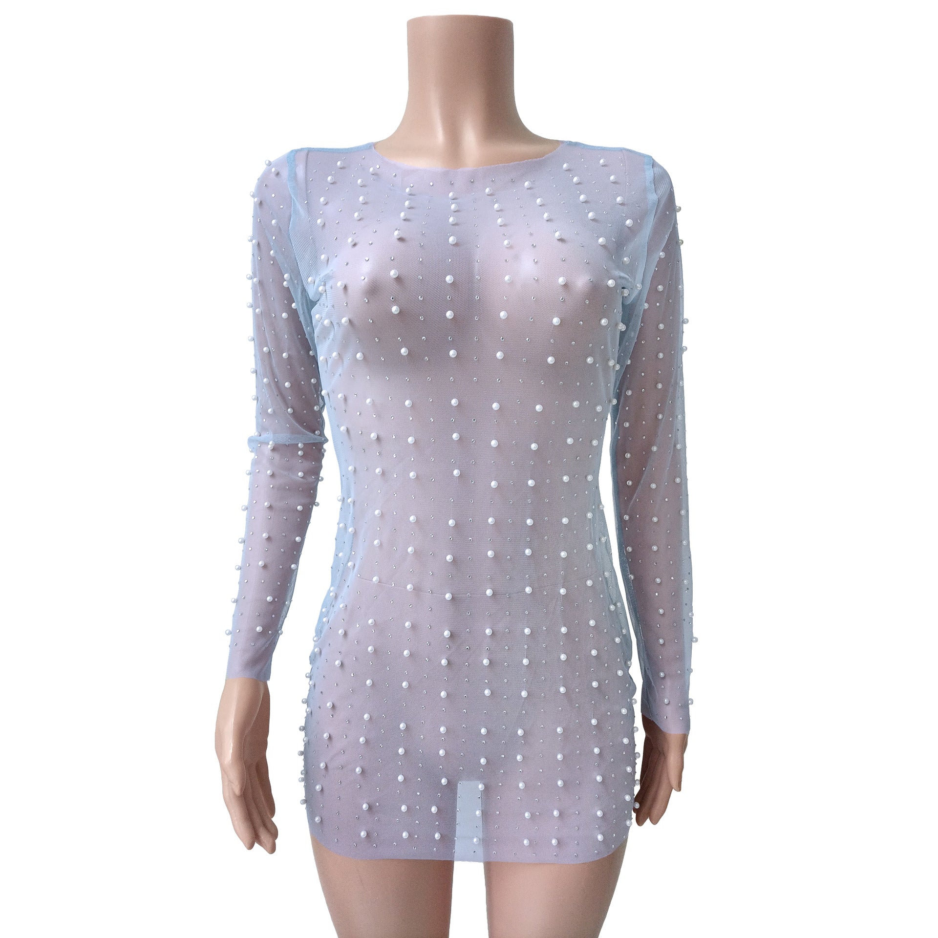 Spring/Summer Women's Fashion Sheer Pearl Beach Dress(multi colors) Available