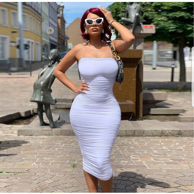 Summer Fashion Women's Ruched Maxi Dress (2019)