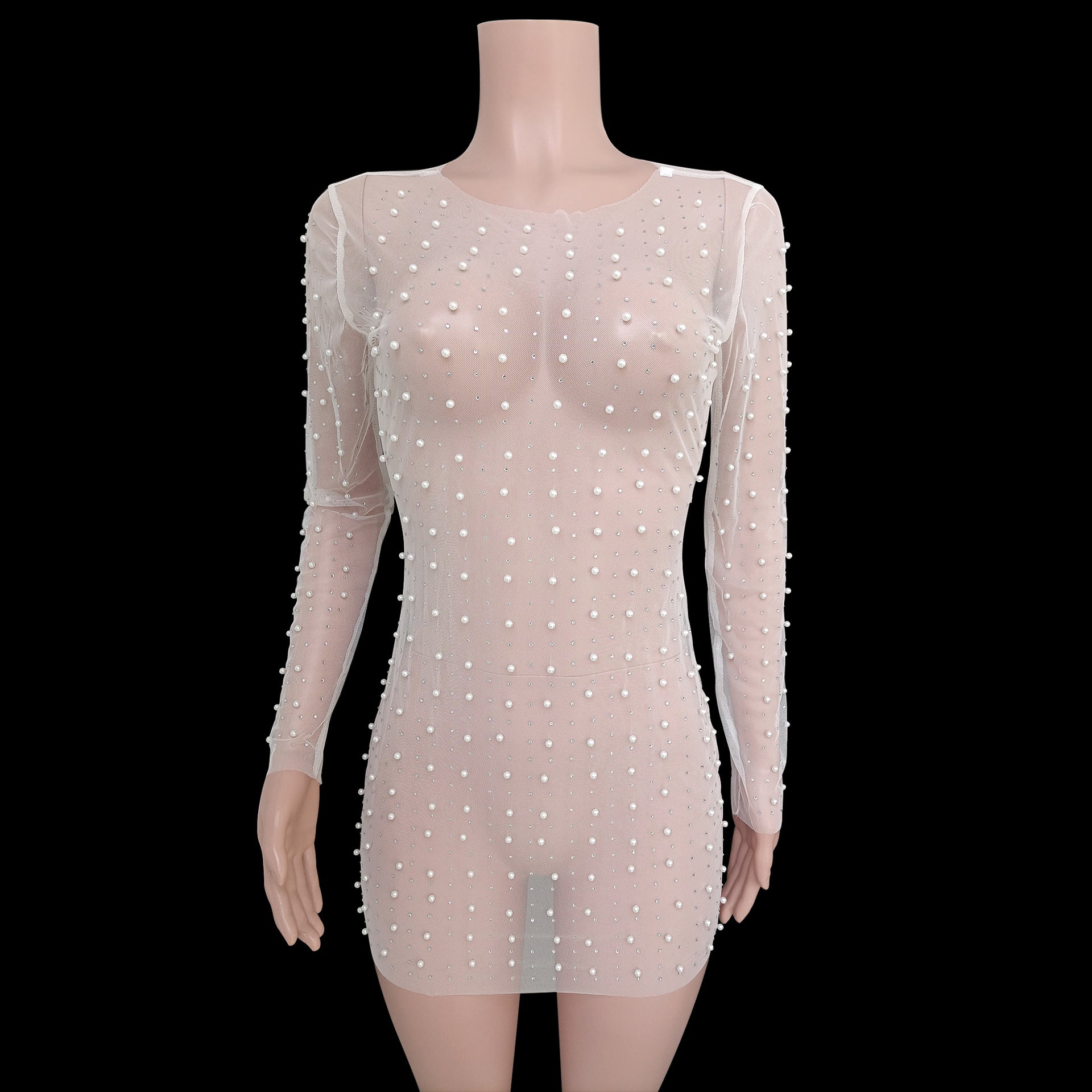 Spring/Summer Women's Fashion Sheer Pearl Beach Dress(multi colors) Available