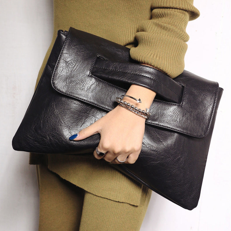 Ladies PU Leather Crossbody Handbag and Clutch Bag