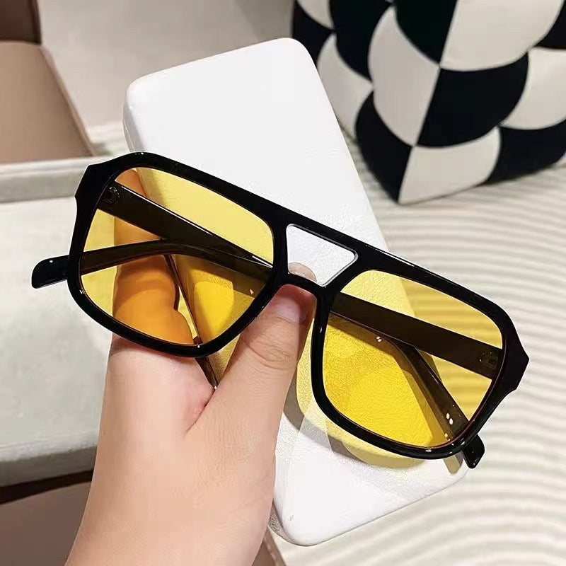 Vintage Oversized Yellow Sunglasses for Women (multi colors)