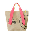 Large Cotton and Linen Smiley Bag for Women