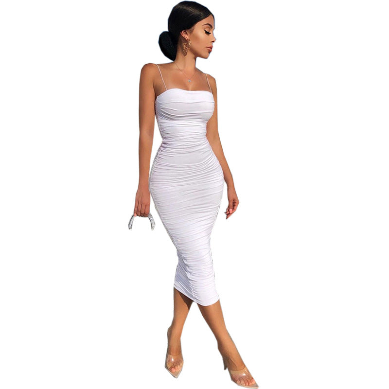 Summer Fashion Women's Ruched Maxi Dress (2019)