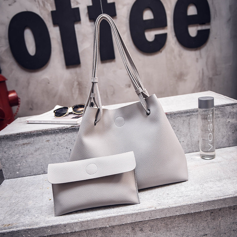 Leather large shoulder bags in (multi color)