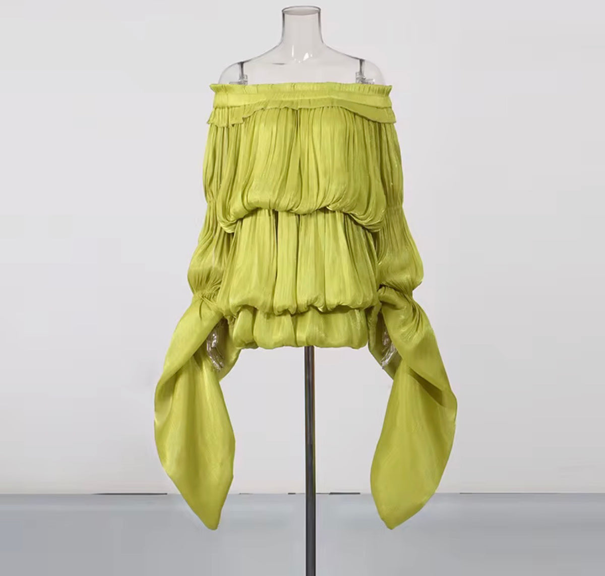 CALEE Golden Glow Off-Shoulder Blouse