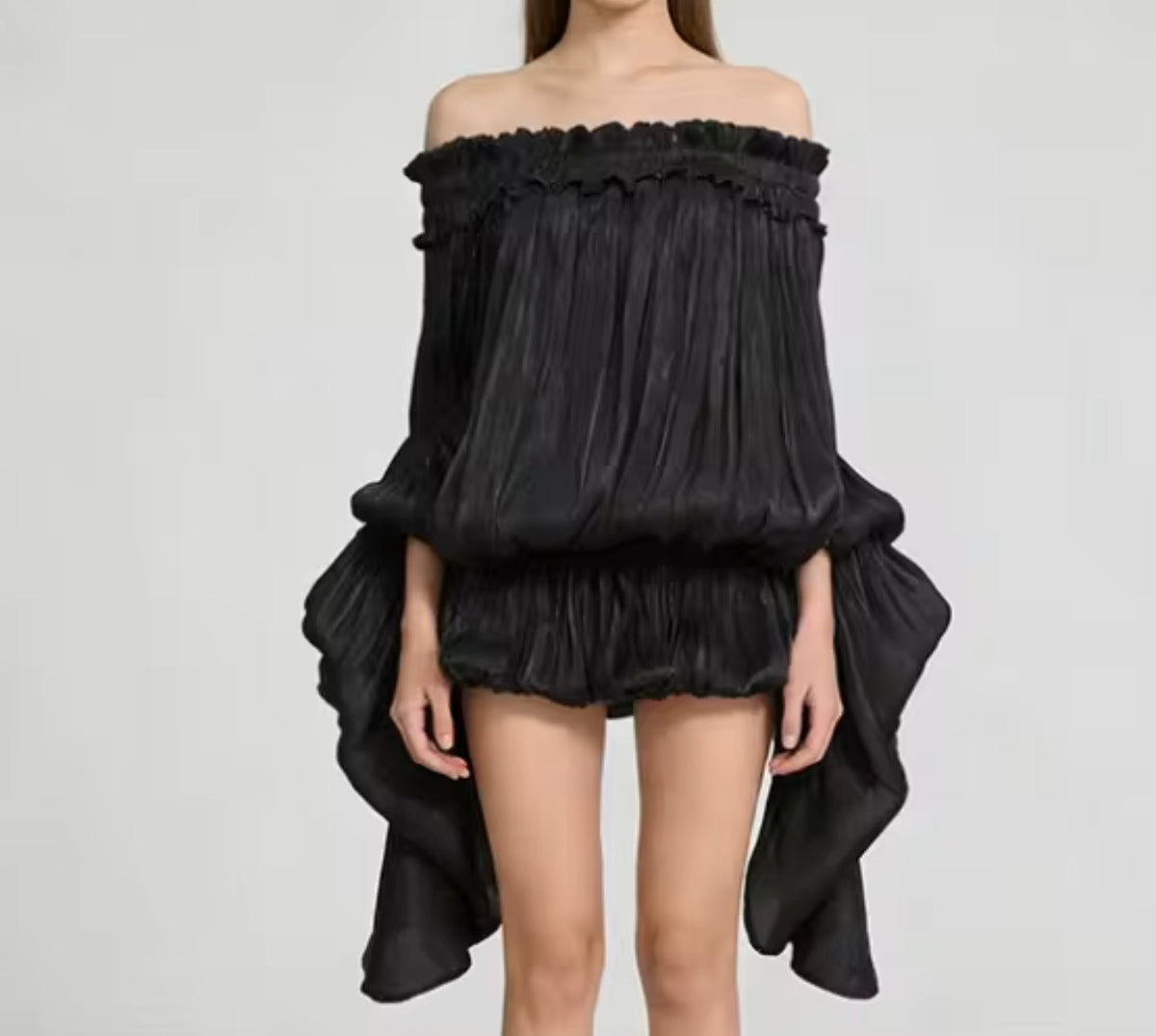 CALEE Golden Glow Off-Shoulder Blouse