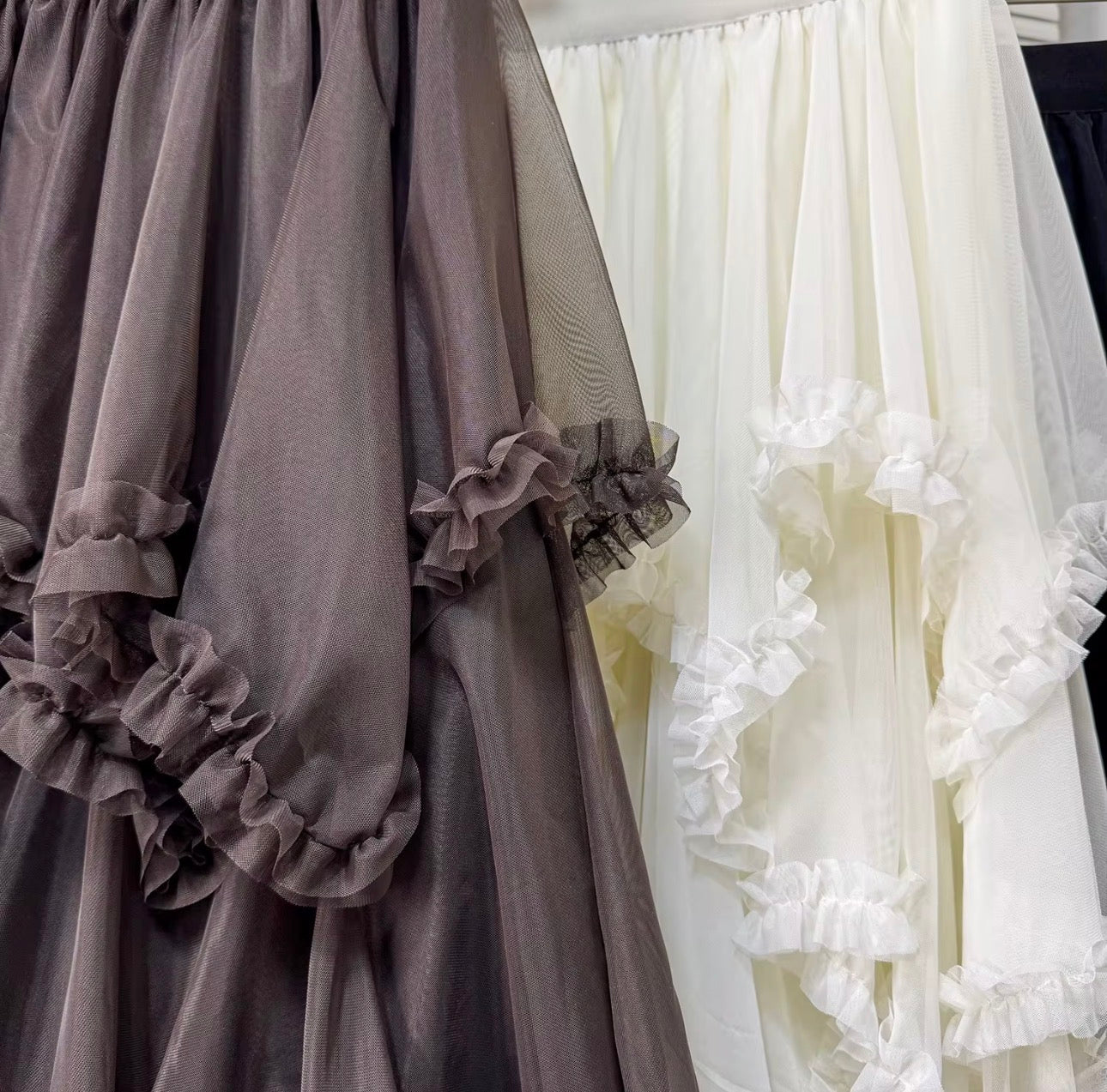 The Élise Ruffle Tulle Maxi Skirt