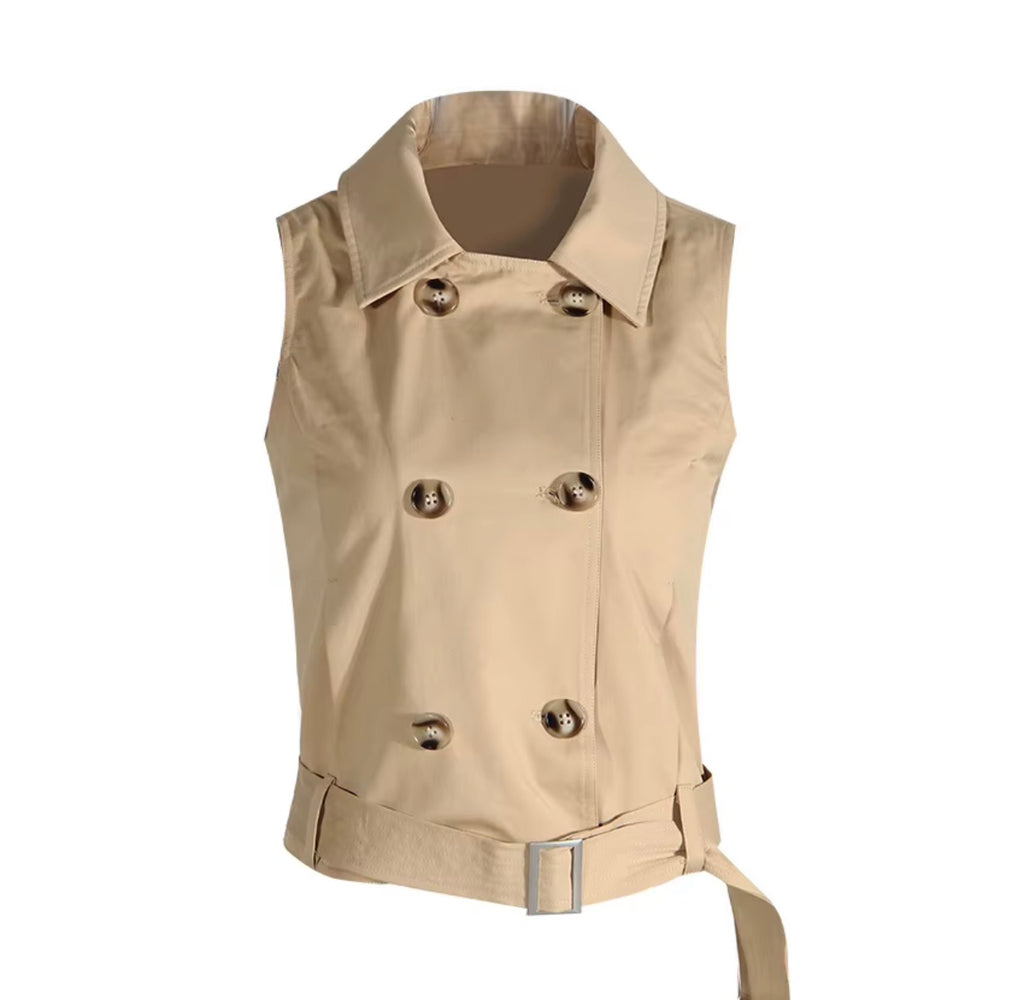 The Kensington Cape Trench Vest.