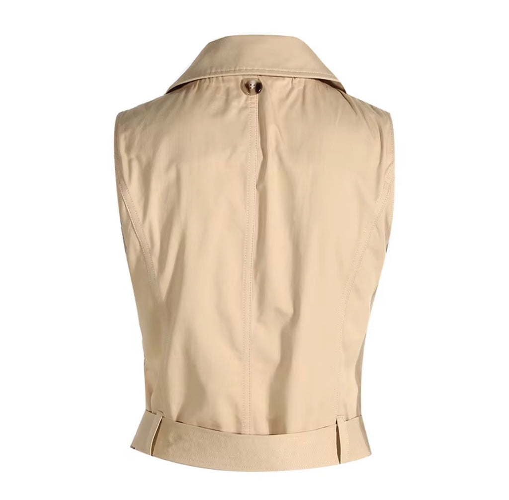 The Kensington Cape Trench Vest.