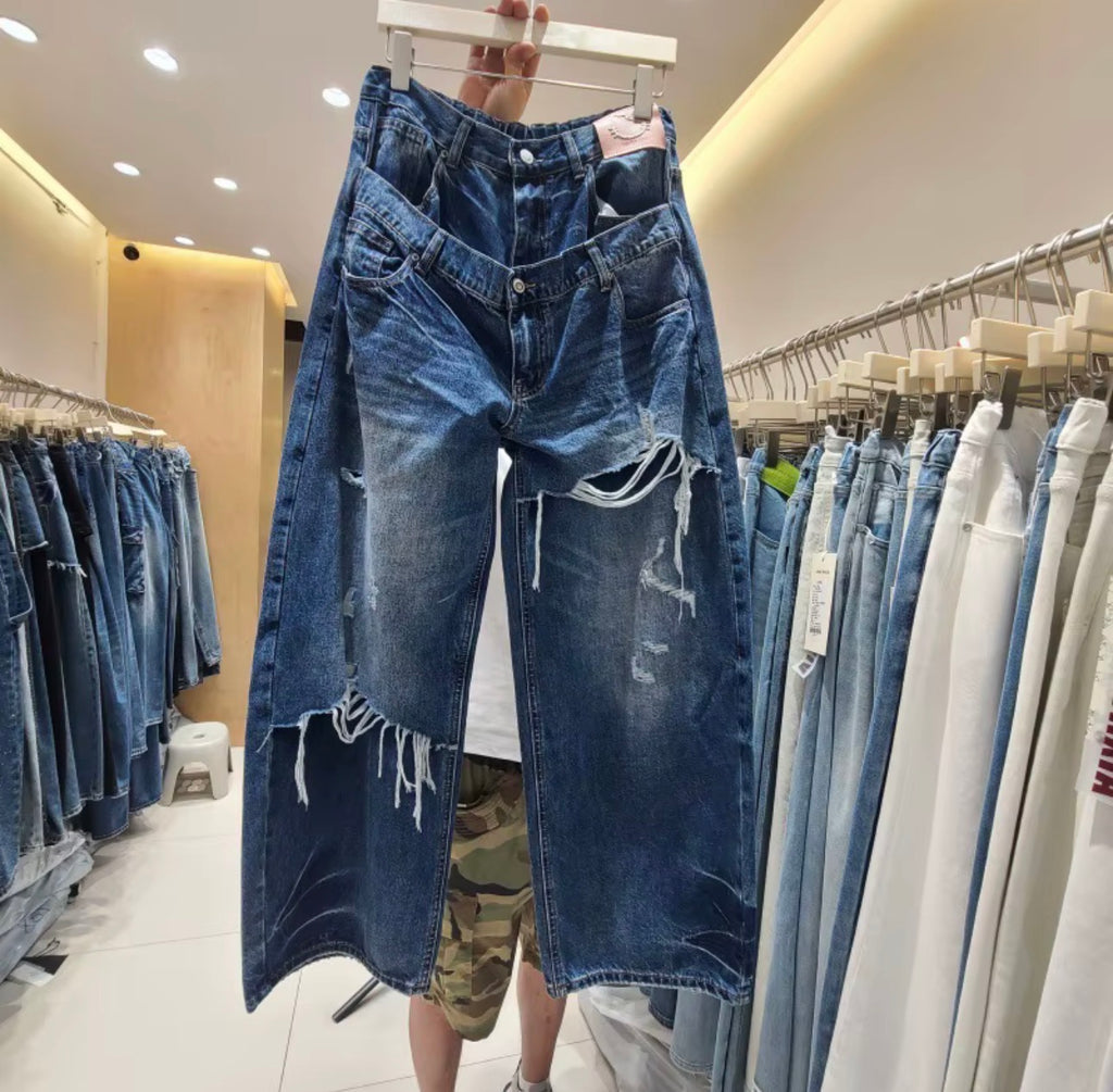 Double Vision Distressed Jeans