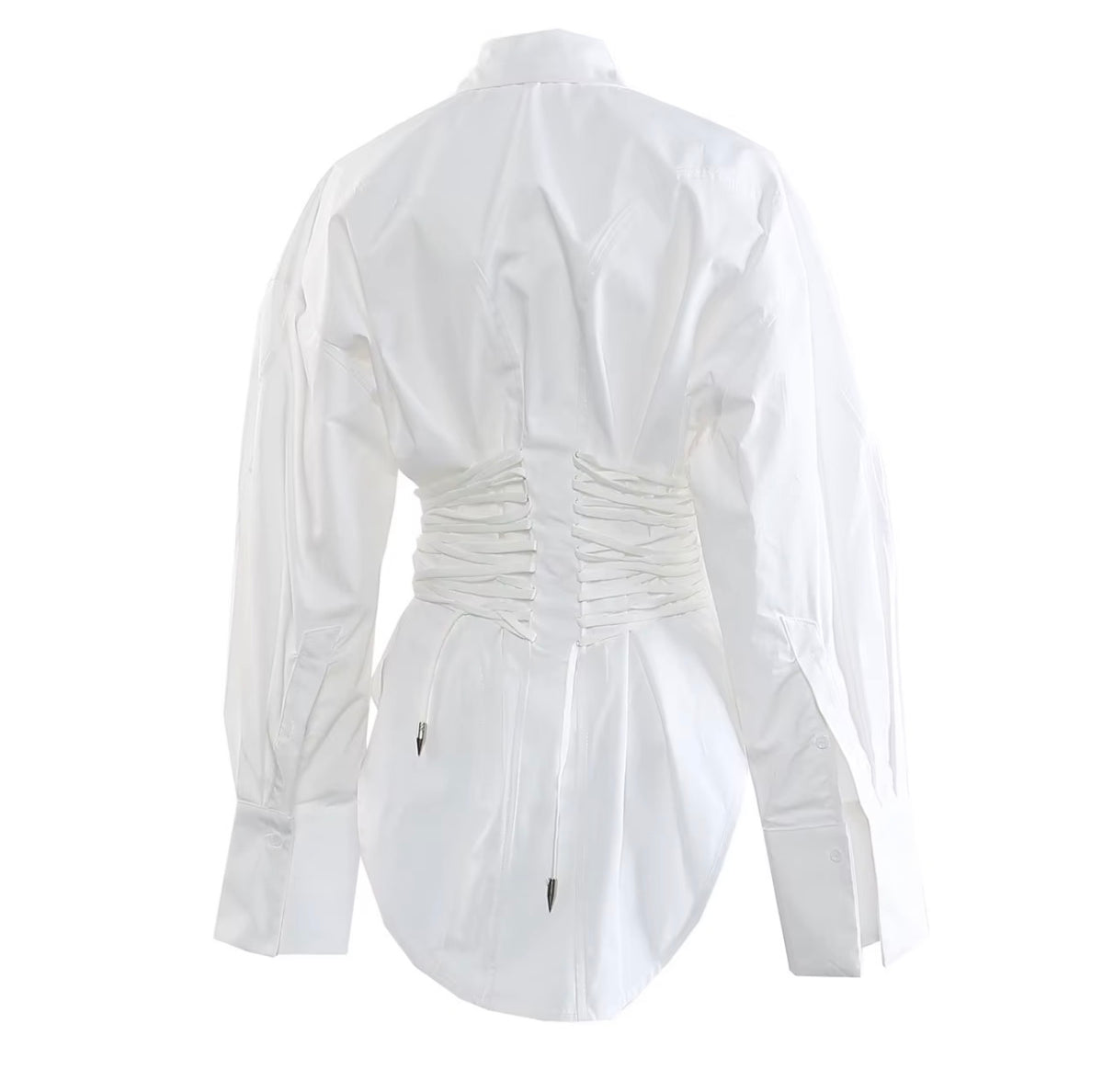 The Sculpted Waist Corset Shirt.