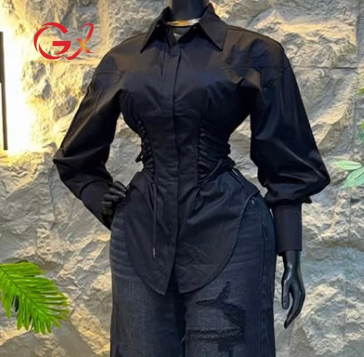 The Sculpted Waist Corset Shirt.