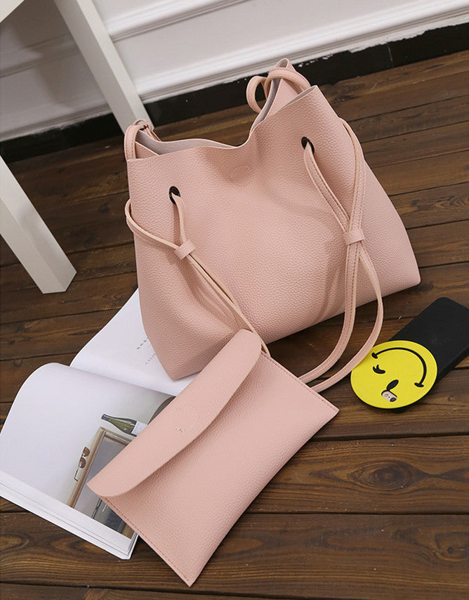 Leather large shoulder bags in (multi color)