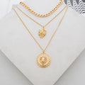 Trendy Layered Lion Head Necklace for Women