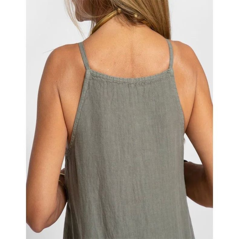 Casual Cotton & Linen Split Sling Dress for Women