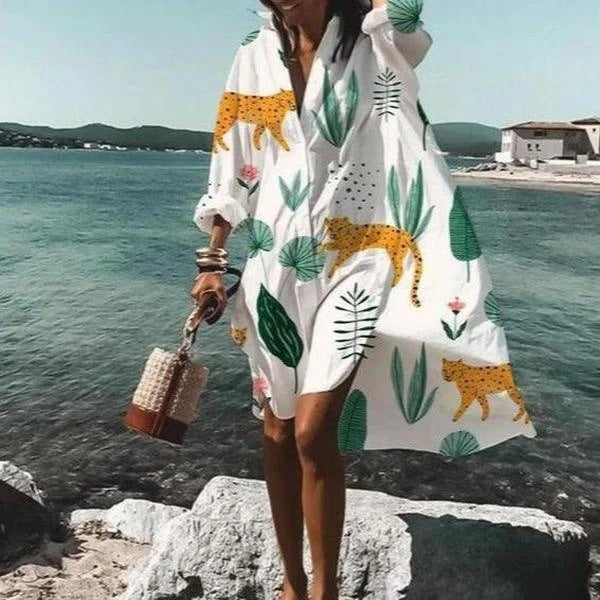 Summer Super Comfy Women's Fashion Printed Plus Size Dress